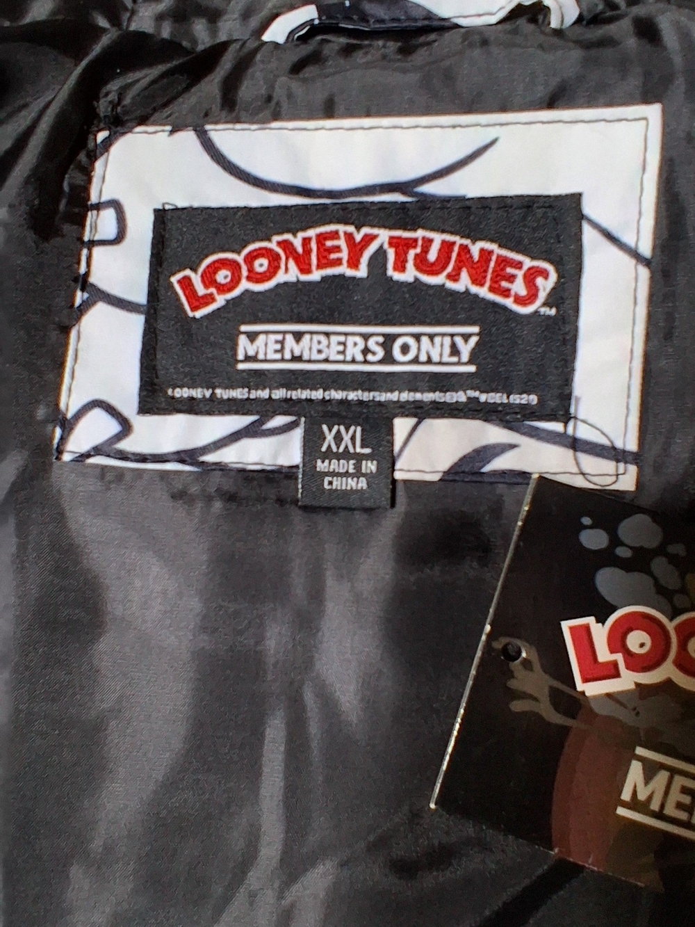 New Warner Bros. Looney Tunes Members Only Jacket - Black, White, Red - Picture 6 of 8